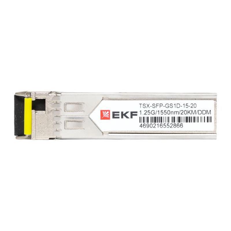 SFP модуль 1,25 Гбит одинарное одномодовое оптоволокно 1550нм дальность 20км TSX |TSX-SFP-GS1D-15-20|EKF — миниатюра 9