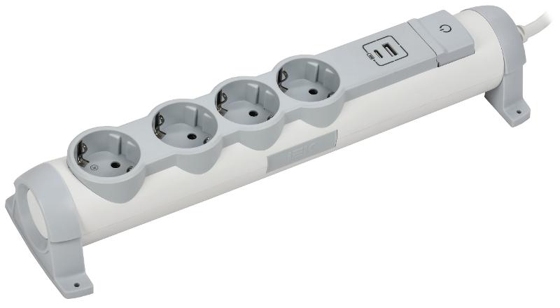 COMFORT Удл. У04К 3м 3х1,5мм2 16А USB A+C 20Вт бел.  | 694692 | ИЭК — IEK (ИЭК)