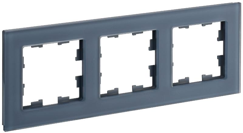 BRITE Рамка 3-ая РУ-3-2-Бр стекло маренго матовый | BR-M32-G-31-K35 | IEK — IEK (ИЭК)