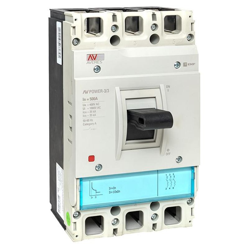 Выключатель автоматический AV POWER-3/3 500А 35kA TR | mccb-33-500-TR-av | EKF — EKF