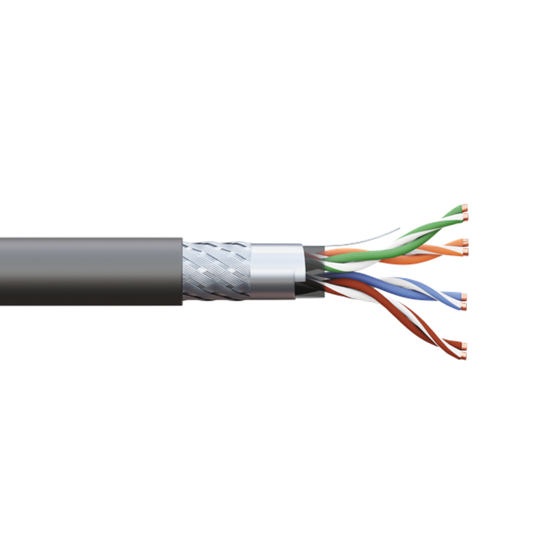 Кабель витая пара TERACOM PRO Cat.5E SF/UTP для промышленного Ethernet проводник 4 пары 19x0,1мм 26AWG оболочка полиуретан -40°C – +80°C цвет черный ( — миниатюра 2