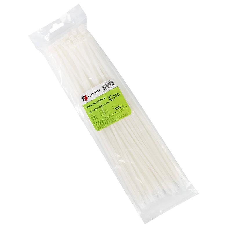 Стяжка нейлоновая КСС «MULTILOCK» 5х350 (бел) (100шт) | 102308 | Fortisflex — Fortisflex