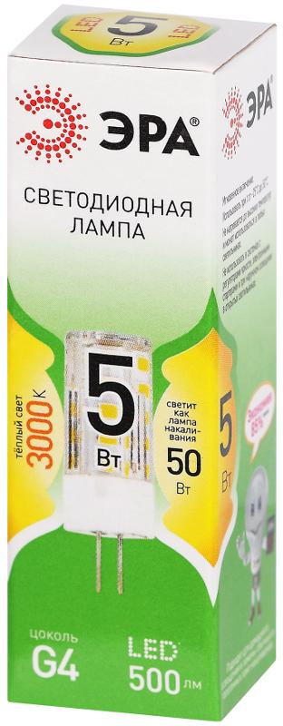 Лампа светодиодная  GREEN LINE LED G4-JC-5W-830-12V GL G4 5Вт капсула теплый белый свет | Б0067190 | ЭРА — миниатюра 5