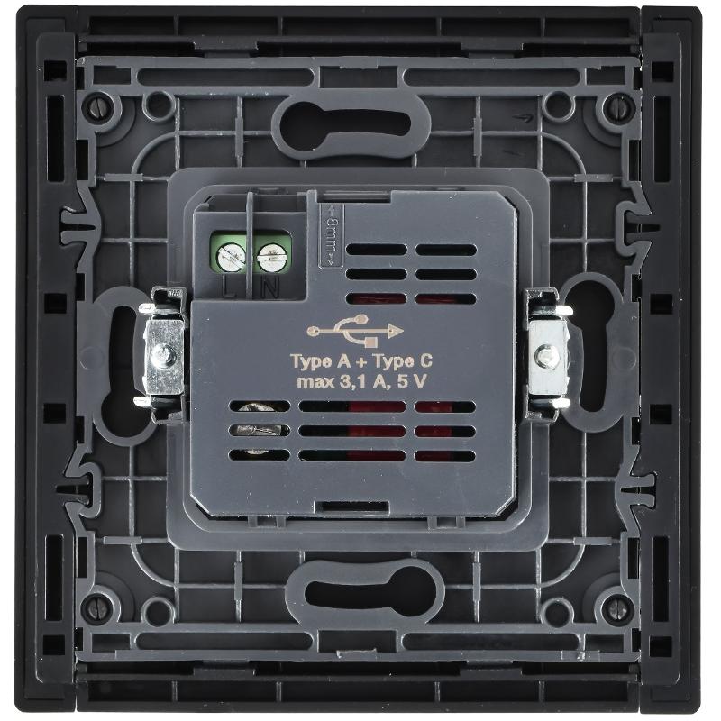 FORTE&PIANO Розетка USB A+C 3,1А FP650M металл шампань  | FP-U22-D31-M-K37 | IEK — миниатюра 3