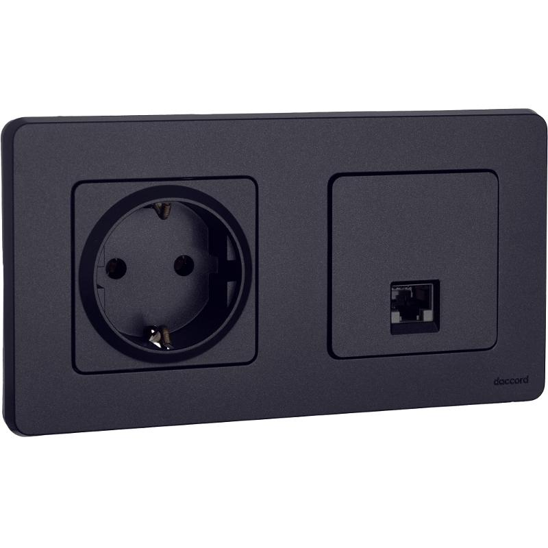 Inspiria Антрацит Розетка компьютерная RJ45 С/У категория 5e UTP — миниатюра 9