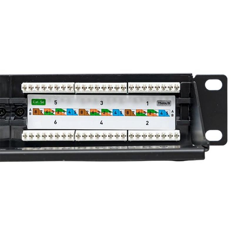 Патч-панель TERACOM 19'' Cat.5E 1U неэкранирован UTP 24 порта RJ-45 110 IDC с органайзером | TRC-PPNL-5EUTP-C1U24 | EKF — миниатюра 9