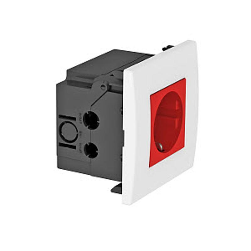 Укомплектованный розеточный блок AR45 (1xModul45,84x84x59 мм,красный) (SDE-RW D0RT1) | 6119403 | OBO Bettermann — миниатюра 2