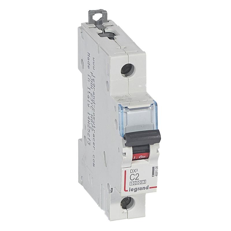Выключатель автоматический  однополюсный DX3 10000 2А C 16кА | 409108 | Legrand — Legrand