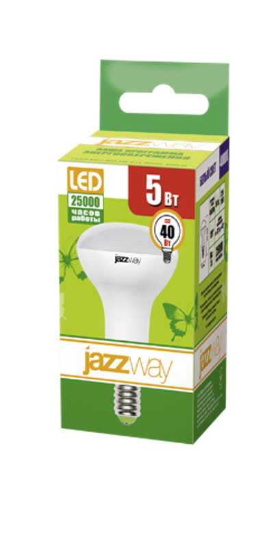 Лампа светодиодная LED 5Вт E14 220В 4000К PLED- ECO-R50 отражатель (рефлектор) | 1037046A | Jazzway — миниатюра 2