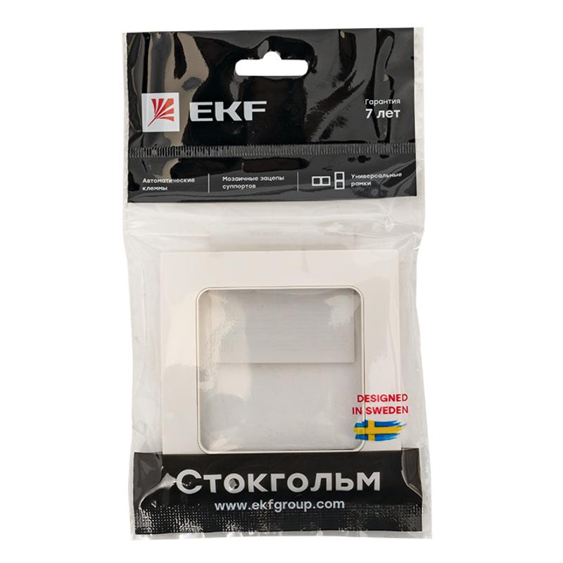 Стокгольм Рамка 1-местная белая PROxima | EXM-G-302-10 | EKF — миниатюра 4