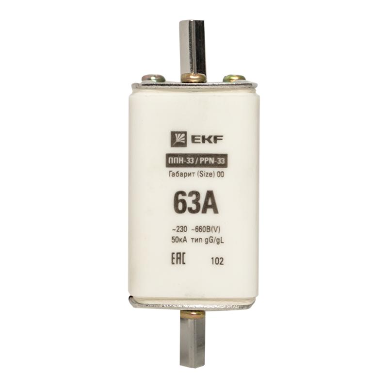 Плавкая вставка ППН-33 160/ 63А габарит 00 | fus-33/160/63 | EKF — миниатюра 6