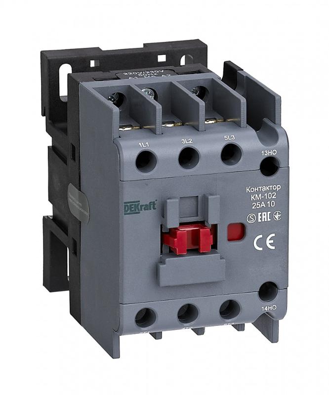 Контактор 25А 220В/230В АС3 АС4 1НО КМ-102 | 22004DEK | DEKraft — DEKraft