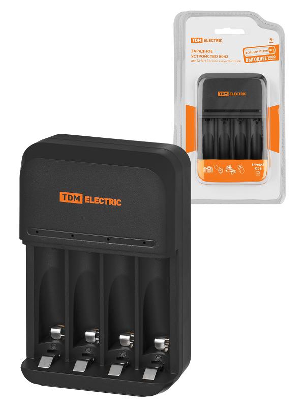 Зарядное устройство 8042 (800 mA 4 слота АА/ААА 2 кан.), 220 В, | SQ1702-0109 | TDM — TDM ELECTRIC