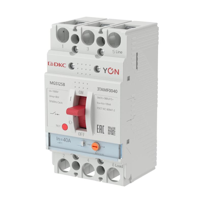 Авт. выкл. YON MGS125 3P 32-40A 18kA | MGS125B-3TAMF0040 | DKC — DKC (ДКС)