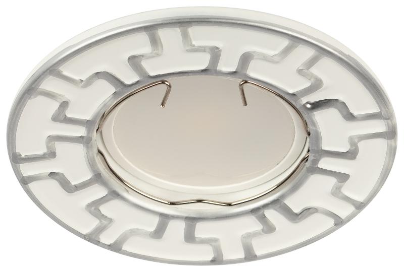 Светильник встраиваемый ST5 CH/WH штампованный MR16,12V/220V, 50W белый/хром | Б0036484 | ЭРА — миниатюра 1