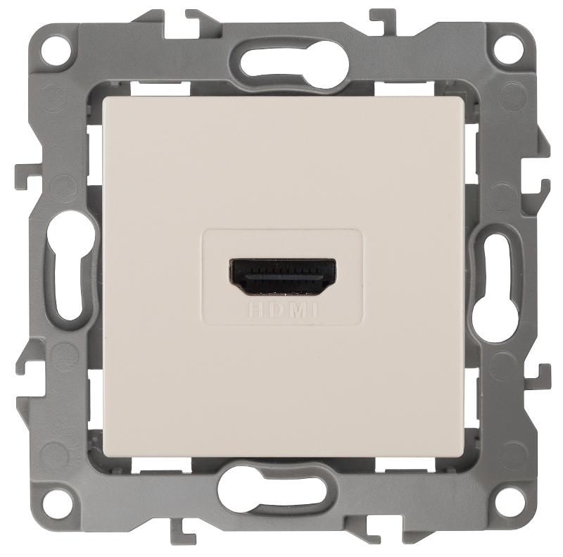 Розетка HDMI 12-3114-02  ,  слоновая кость  |Б0027482 | ЭРА — миниатюра 1
