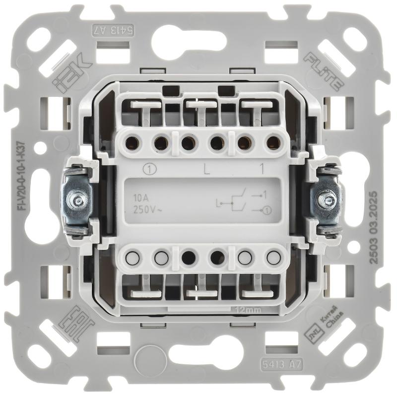 FLITE Выключатель 2-клавишный 10А ВС12-1-0-ФлШ шампань | FI-V20-0-10-1-K37 | IEK — миниатюра 3