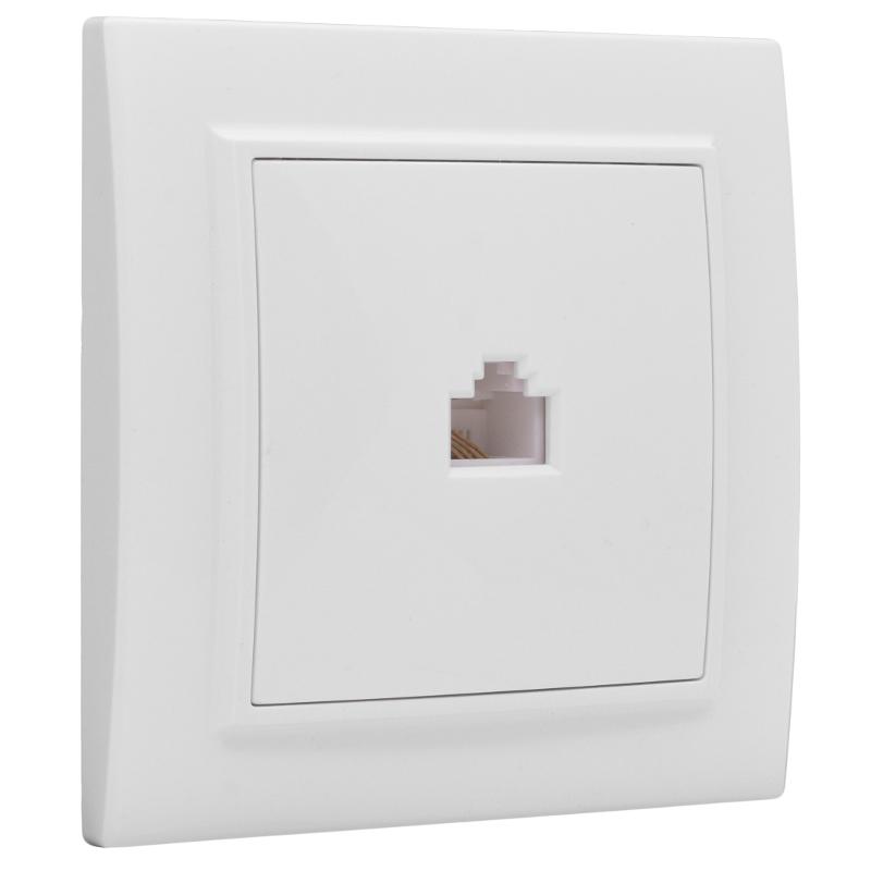 Минск Розетка RJ-45 1-местная СП белая EKF Basic | ERK01-035-10 | EKF — миниатюра 8