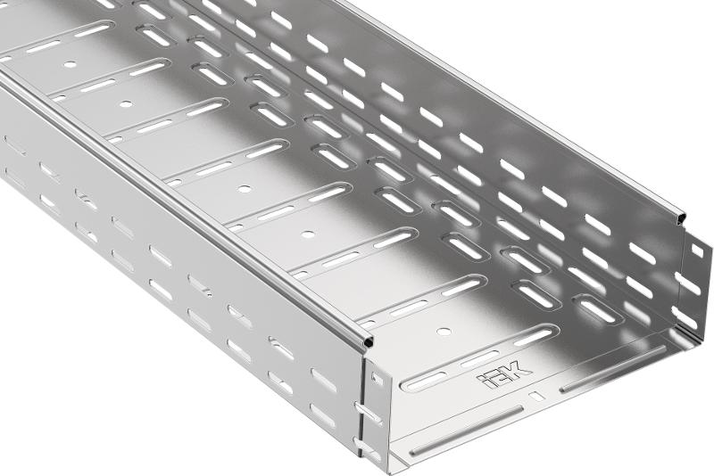 ESCA Лоток перфорированный 100х400х3000 RAL 9016 | CLPK10-100-400-3 | IEK — IEK (ИЭК)