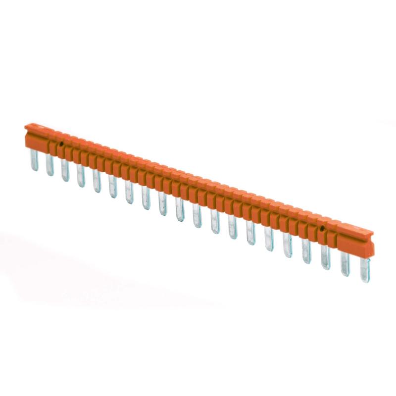 20-ти полюсная шинная перемычка для колодки с винт. клеммами IRK, 36A, 250V, оранжевый цвет | IRK-AB-04 | DKC — миниатюра 2