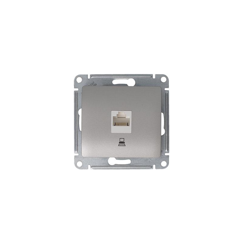 Glossa Платина Розетка компьютерная RJ45 кат.5E | GSL001281K | SE — миниатюра 4