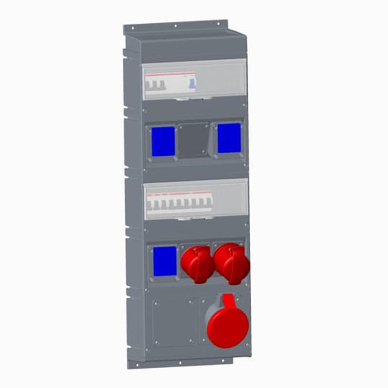 Бокс MPR63PRO с розетками в сборе, IP44, пластик | 2CMA101808R1000 | ABB — ABB