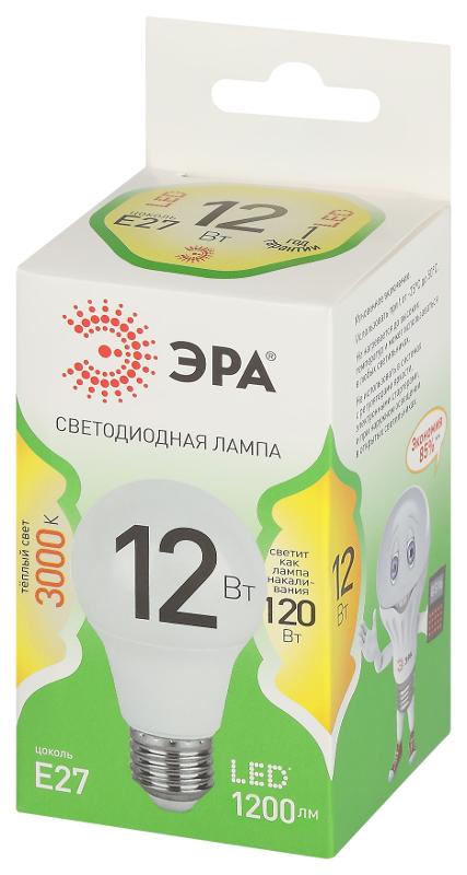 Лампа светодиодная  GREEN LINE LED A60-12W-830-E27 GL E27 12 Вт груша теплый свет | Б0067110 | ЭРА — миниатюра 5