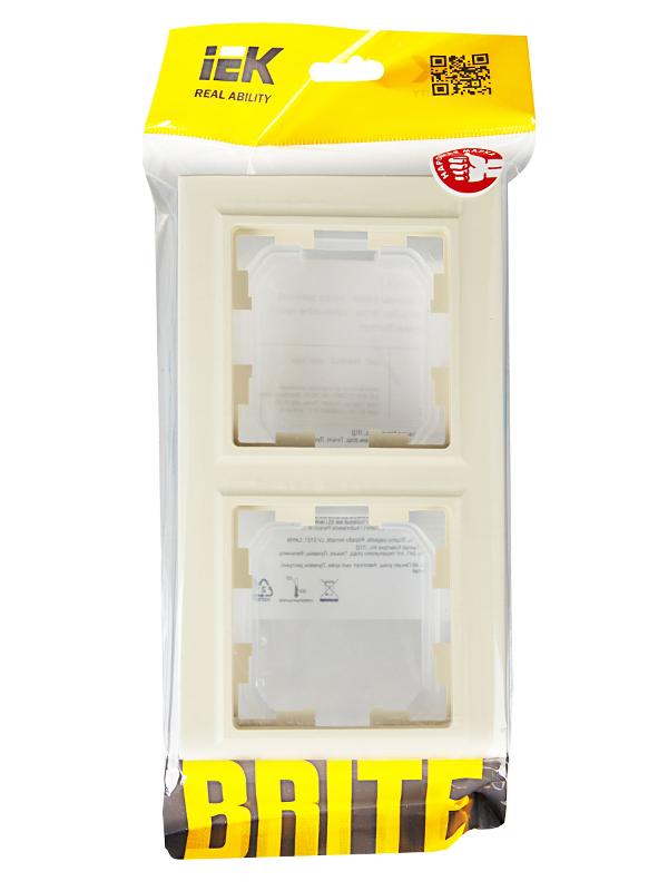 BRITE Рамка 2-ая IP44 РУ-2-БрКр-44 бежевый | BR-M22-44-K10 | IEK — миниатюра 5