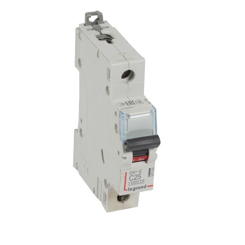 Выключатель автоматический  однополюсный DX3-E 6000 25А C 6кА | 407265 | Legrand — Legrand