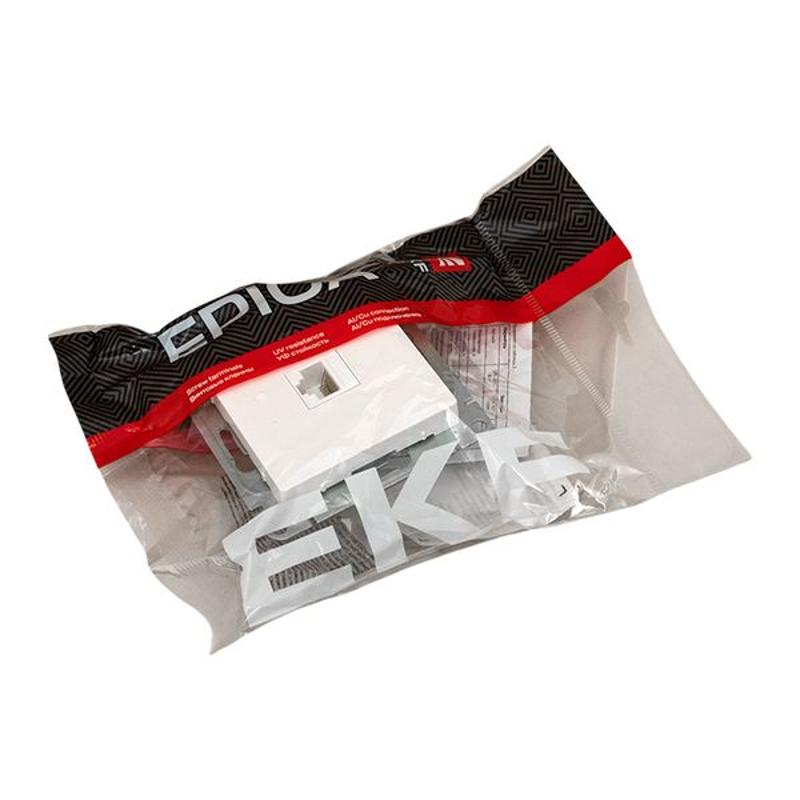 Механизм розетки RJ45 (cat5), белый Эпика EKF | UP1-SOW-RJ45-5 | EKF — миниатюра 11
