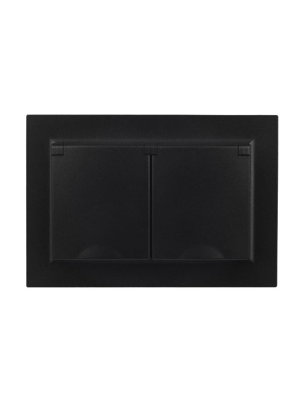 BRITE Розетка 2-ая с крышкой 16А в сб IP44 РСбш12-3-44-БрЧ черный | BR-R26-16-44-K02-F | IEK — миниатюра 4