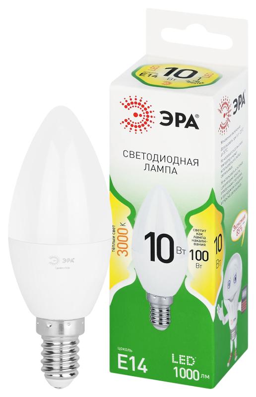 Лампа светодиодная  GREEN LINE LED B35-10W-830-E14 GL E14 10 Вт свеча теплый свет | Б0067108 | ЭРА — ЭРА (Энергия света)