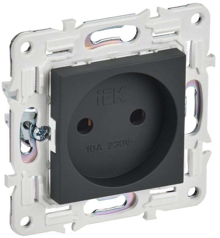 SKANDY Розетка без з/к/ш 10А SK-R02G графит | SK-R10-10-K53 | IEK — IEK (ИЭК)