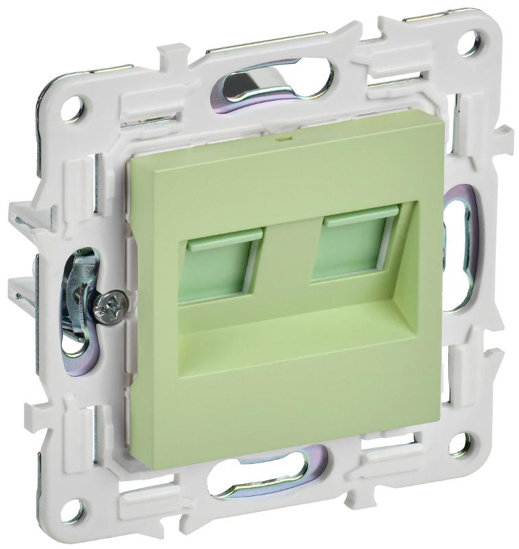 SKANDY Розетка компьютерная двойная RJ45 кат.5E SK-K03M мятный | SK-K20-1-K06 | IEK — IEK (ИЭК)