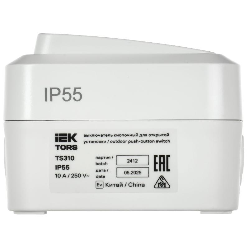 TORS Выключ. кнопочный 10А IP55 TS310 белый | TS-V14-0-10-55-K01 | IEK — миниатюра 4