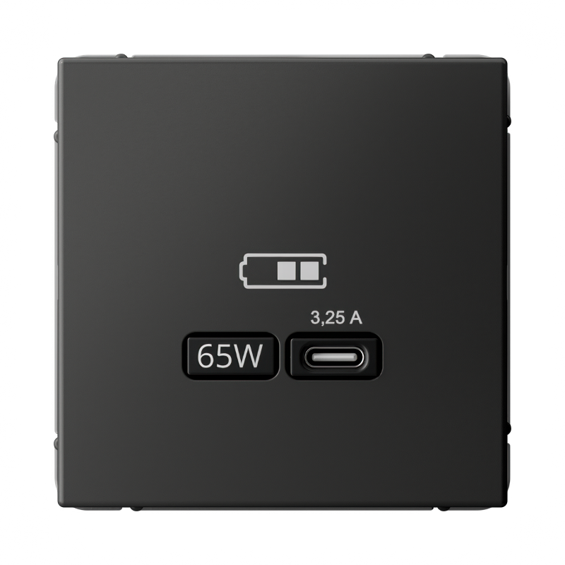ArtGallery Базальт Розетка USB тип-С 65Вт высокоскор.заряд. QC, PD, механизм | GAL001427 | SE — Systeme Electric