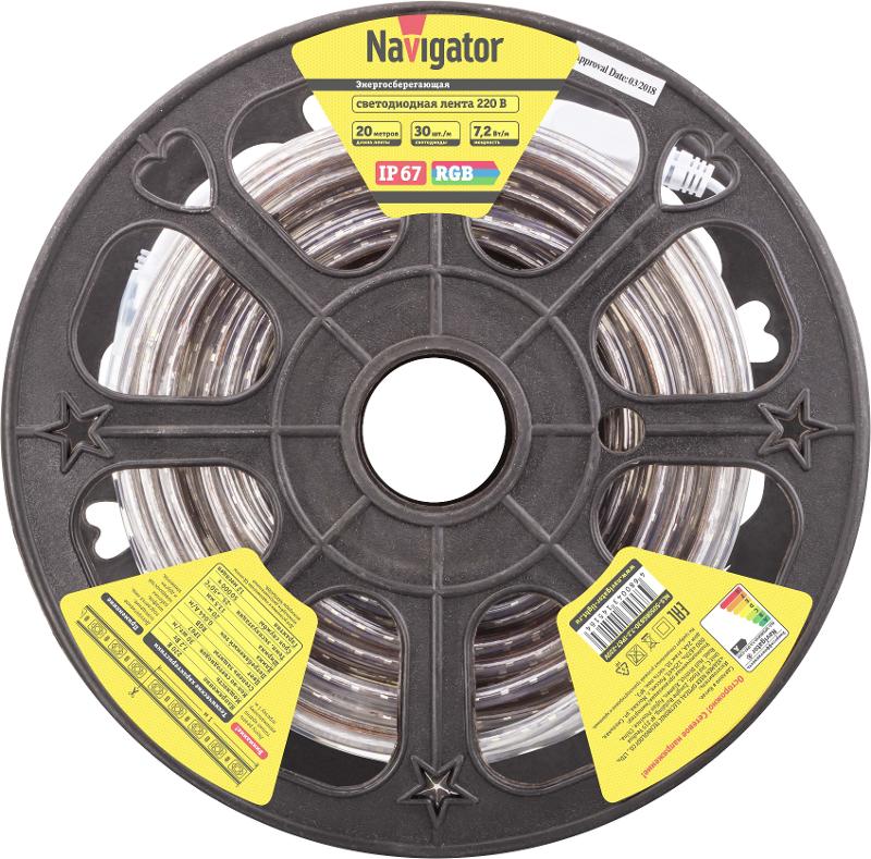Лента светодиодная  NLS-5050RGB30-7.2-IP67-220V |14516 |Navigator — Navigator