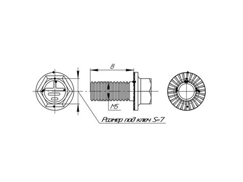 Винт М5x8 | wm5x8 | EKF — миниатюра 3