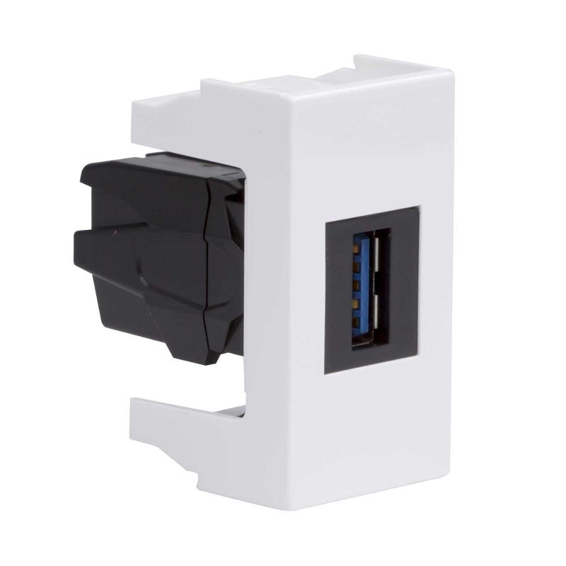 USB 3.0 розетка, Viva, белая, 1 мод. | 43018 | DKC — миниатюра 2