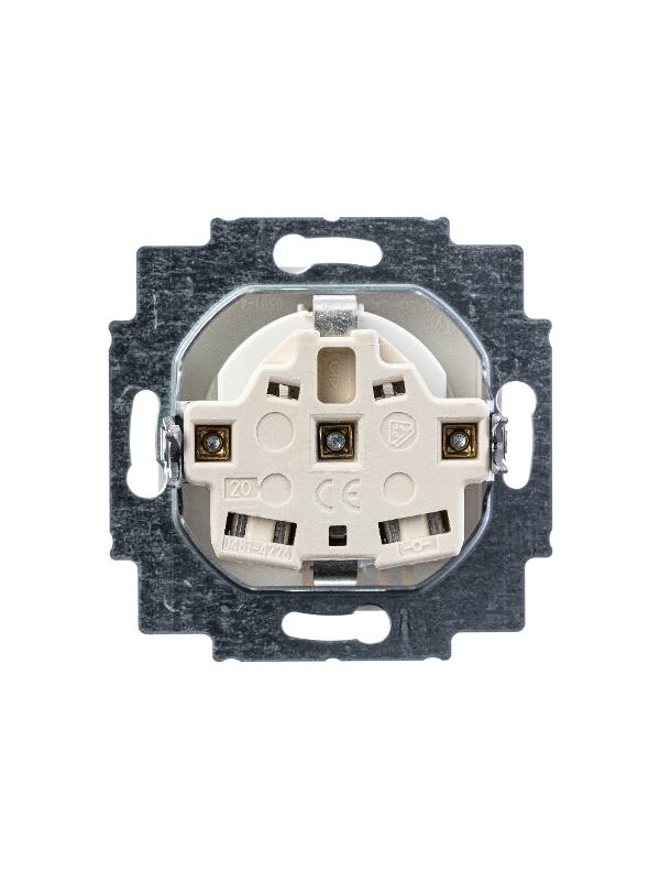 ABB Basic 55 Альп. белый Розетка с/з с крышкой | 2018-0-0350  | 2CKA002018A0350 | ABB — миниатюра 3