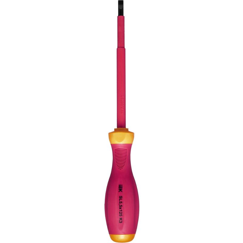 Отвертка диэлектрическая SL5,5х125 K3 ARMA2L 3 | A2L3-SC30-K3-SL-55-125 | IEK — миниатюра 4