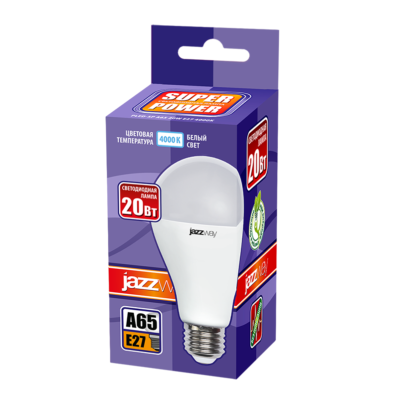 Лампа светодиодная  POWER PLED- SP A60 20w E27 4000K 230/50 |  .5019669A |  Jazzway — миниатюра 2