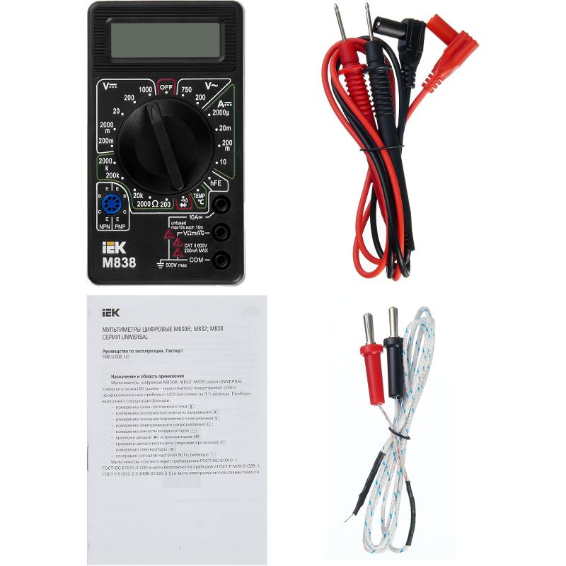 Мультиметр цифровой  Universal M838  | TMD-2S-838 | IEK — миниатюра 8
