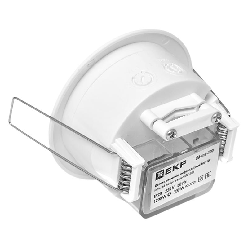 Датчик движения ИК встраиваемый 1200Вт 360гр. до 6м IP20 PROxima | dd-ms-100 | EKF — миниатюра 13