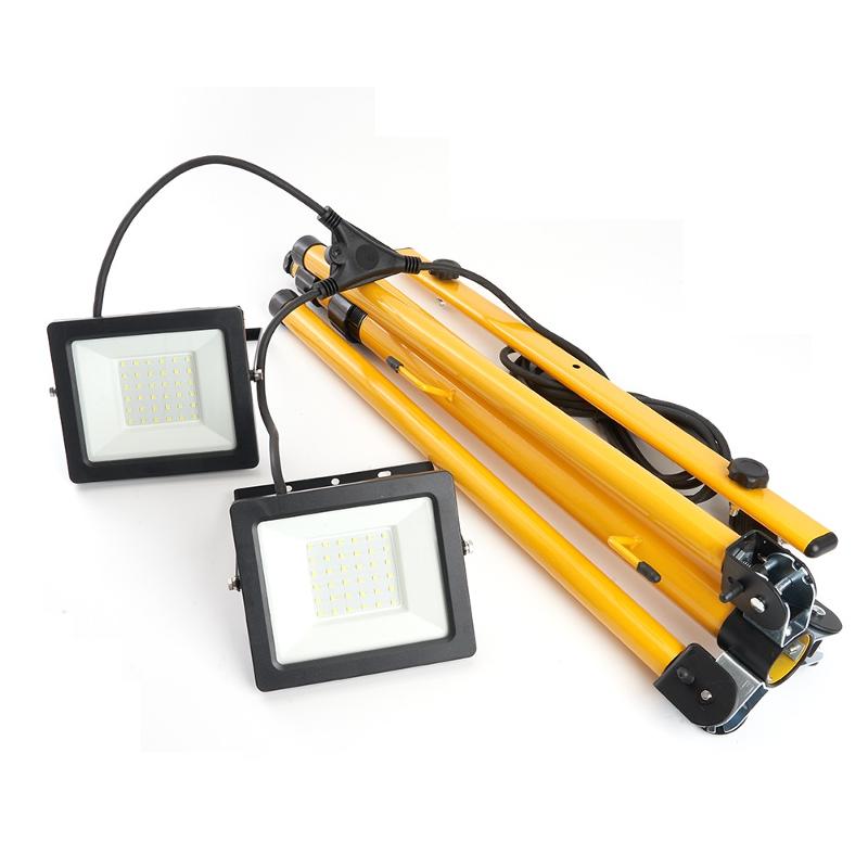 Прожектор светодиодный LL-503 квадрат 2*50W 6400К 220V черный IP65 (на штативе) | 29568 | FERON — миниатюра 6