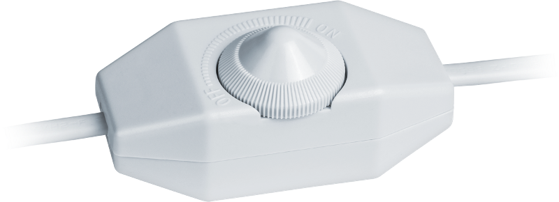 Шнур NPS-FS02-170-2x0.5-WH 1.7 м с диммируемым выкл. белый | 61602 | Navigator — Navigator