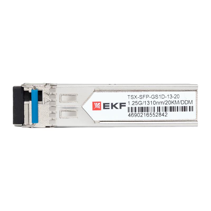SFP модуль 1,25 Гбит одинарное одномодовое оптоволокно передача 1310нм дальность 20км TSX |TSX-SFP-GS1D-13-20|EKF — миниатюра 2