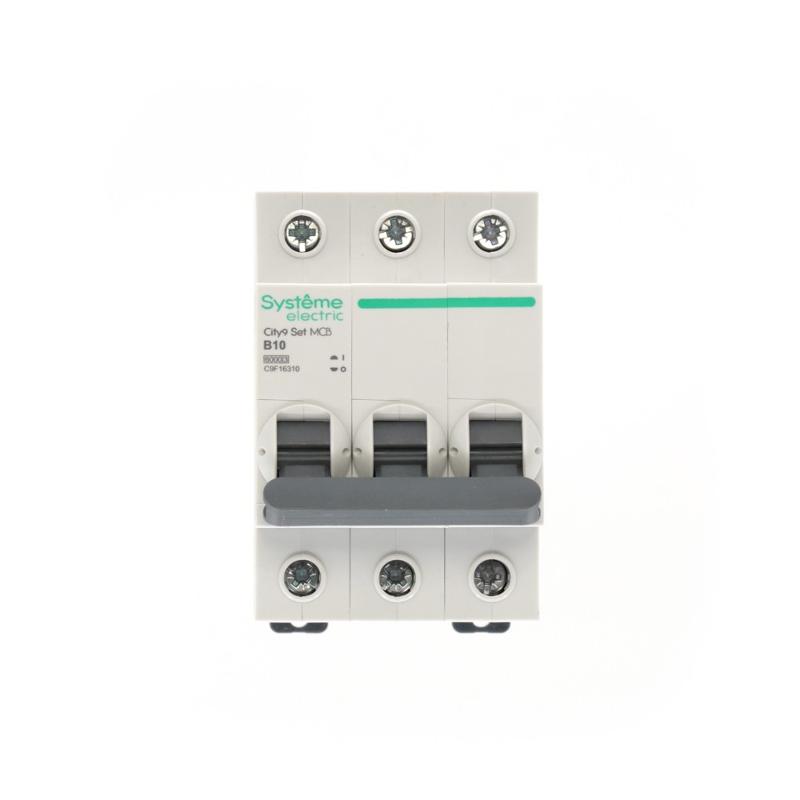 Выключатель автоматический трёхполюсный 10A B 6kA City9 | C9F16310 |Systeme Electric — миниатюра 3