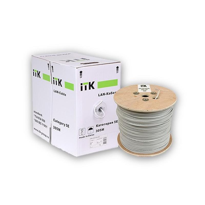 Каб. F/UTP кат.5E 4х2х24AWG, LDPE трос 1,2мм, 305м чер. | LC3-C5E04-359 | ITK — миниатюра 2