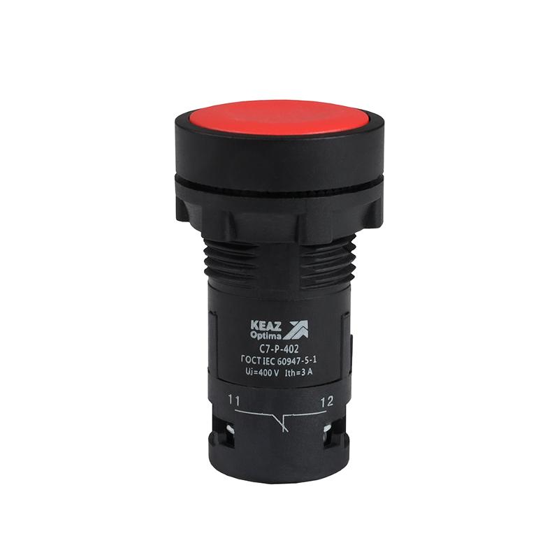 Кнопка OptiSignal Compact D22 C7-P-402 красная 2НЗ XB7NA44 | 362039 | КЭАЗ — КЭАЗ (Курский электроаппаратный завод)